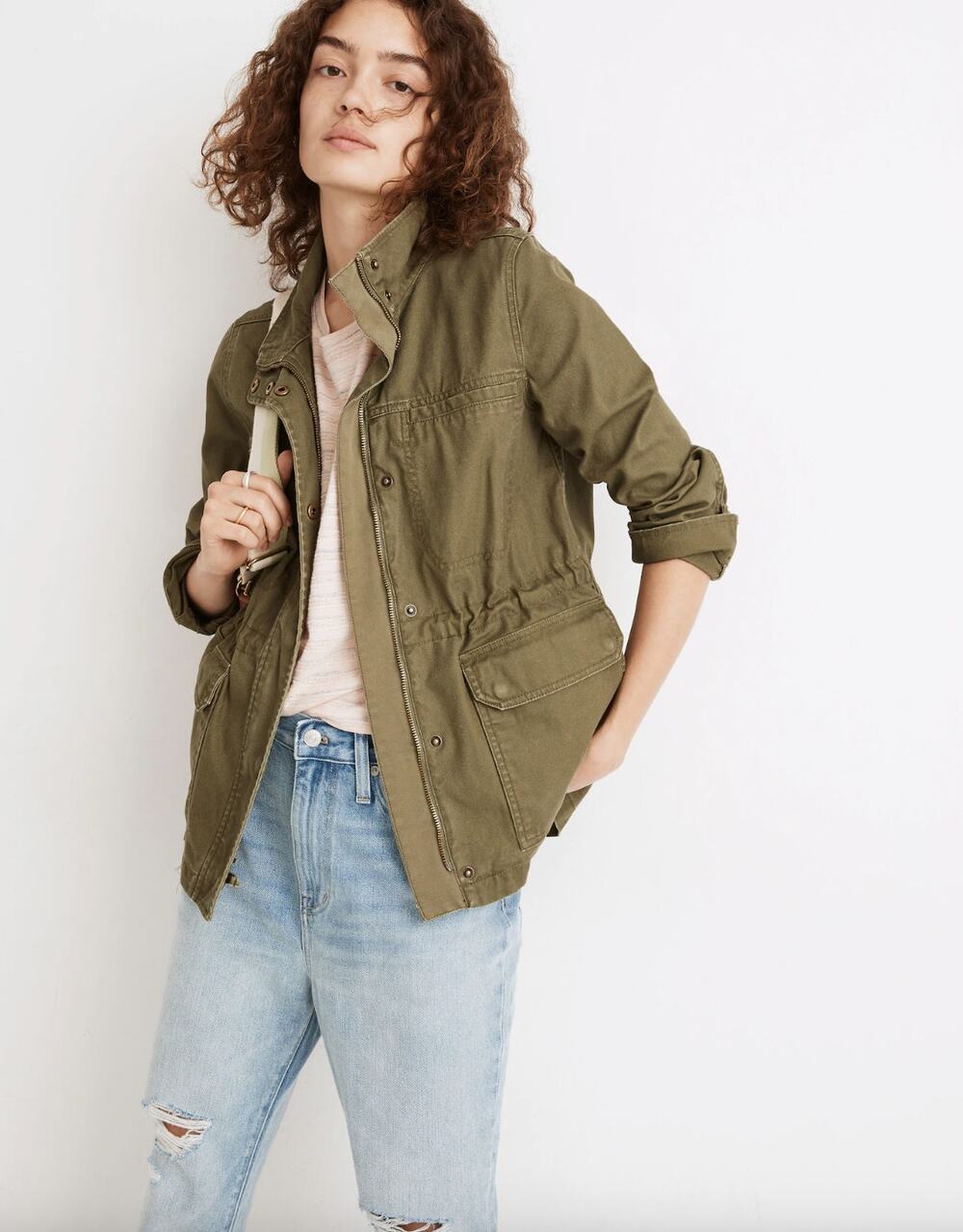 Madewell Dispatch Jacket Size XS Full Zip Military Field Utility Barn Chore Coat